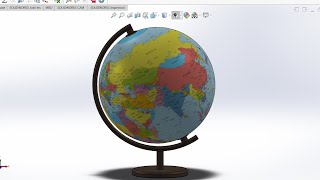 Globe Terrestre design  modélisation et réalisation avec SolidWorks [upl. by Kale725]