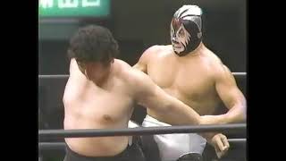 1985 10 08 Tsuruta amp Tenryu vs Mil Mascaras amp Crews [upl. by Mailliwnhoj]