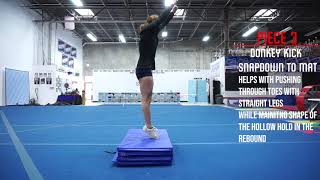 Round Off Backhandspring Tuck drills [upl. by Funch160]