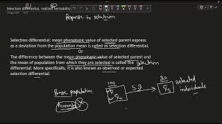 Selection Differential  Realized Heritability  Response to Selection  Animal Genetics amp Breeding [upl. by Dewey]