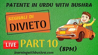 Segnali di divieto Part 10   Live Patente Class [upl. by Romalda]