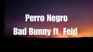 Bad Bunny  Perro Negro ft Feid LetraLyrics [upl. by Onilecram]