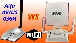 Сравнение Wi Fi адаптеров Alfa AWUS036H vs Kasens KS1680 vs мой ноутбук [upl. by Arahset]