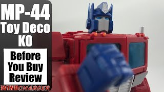 Transformers Masterpiece Review Toy Deco MP44 KO [upl. by Ahtibbat]