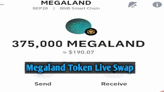 How To Swap Megaland  Token Selling  Megaland Swap Trustwallet  Megaland Airdrop Real Or [upl. by Ahsaekal]