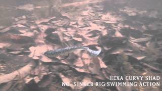 HEXA CURVY SHAD SWIMMING ACTION [upl. by Marci]