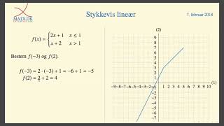 Funktioner  Stykkevis lineær [upl. by Licko]