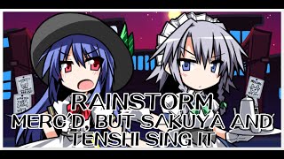 Rainstorm  Mercd Touhou Vocal Mix  but Sakuya and Tenshi sing it  Friday Night Funkin Covers [upl. by Cynth]