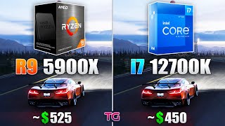 Core i7 12700K vs Ryzen 9 5900X  Test in 8 Games [upl. by Adnav]