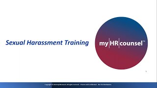 Sexual Harassment Training [upl. by Annawak]