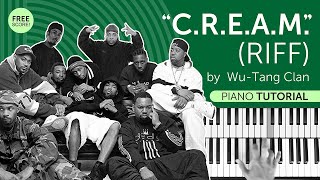 quotCREAMquot by the WuTang Clan  piano tutorial  free score [upl. by Sheryl]