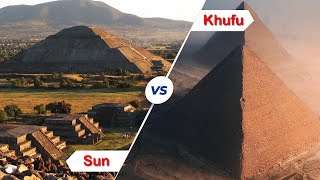 Ancient History Teotihuacan VS khufu  Pyramid of the sun amp Great Pyramid of Ancient Egypt facts [upl. by Trust526]