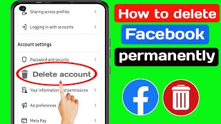 How to Delete Facebook Account Permanently 2024  Delete Facebook Account [upl. by Ahtimat975]