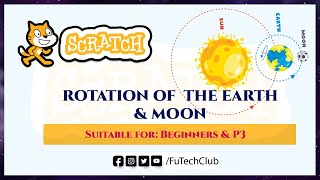 Create a Rotating Earth and Moon in Scratch 🌍🌙  How to make a sprite spin [upl. by Aeriela152]