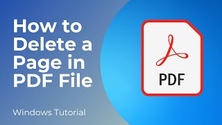 How to Delete a Page in PDF File  Remove Pages From PDF [upl. by Husch]