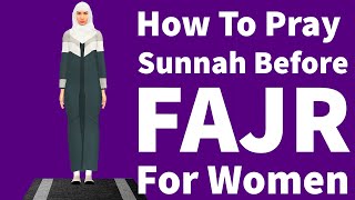 How To Pray Sunnah Before Fajr For Woman Beginners Islam Namaz [upl. by Oni]