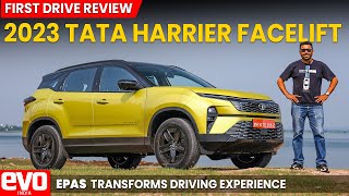 2023 Tata Harrier Facelift  Best SUV In Its Class  First Drive Review  evo India [upl. by Perdita]