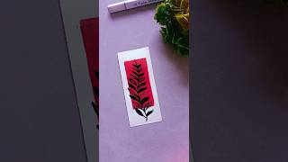 bookmark painting 🌿💗  bookmark easypainting shorts youtubeshorts [upl. by Assilav315]