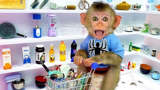 Monkey KuKu goes shopping in the supermarket and eat egg paste with your children in the park [upl. by Riane]