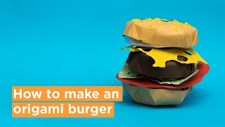 Create An Origami Burger Stepbystep Tutorial [upl. by Enneibaf]