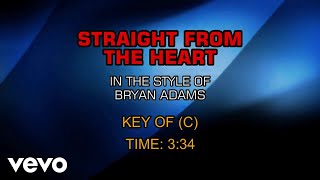 Bryan Adams  Straight From The Heart Karaoke [upl. by Geerts]