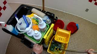 Custodian Training Deep cleaning bathroom During Holidays [upl. by Prevot]