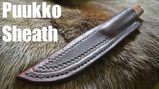 Leatherworking  Puukko Leather Sheath [upl. by Hiett]