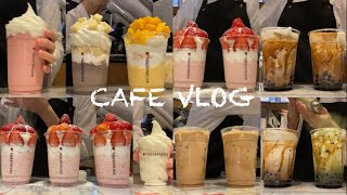 Eng🥤yogerpresso vlog🍓메리딸기메리망고흑당버블티딸기요거트스무디흑당말차버블티메리치즈요거트아이스크림 [upl. by Sirod666]