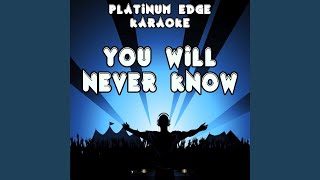 You Will Never Know Karaoke Version Originally Performed By Imany [upl. by Hearn536]