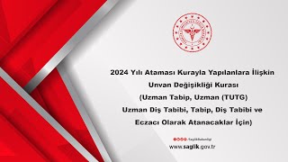 2024 Yılı Ataması Kurayla Yapılanlara İlişkin Unvan Değişikliği Kurası [upl. by Natan786]