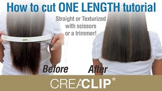 How to Cut ONE LENGTH Tutorial  Straight or Texturized with Scissors or a Trimmer [upl. by Leotie]