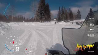 Edmundston New Brunswick Snowmobile Trail [upl. by Atteve]