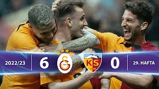 Galatasaray 60 Yukatel Kayserispor  HighlightsÖzet  Spor Toto Süper Lig  202223 [upl. by Acinoev]