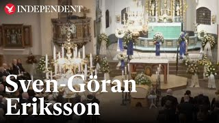 Watch SvenGoran Erikssons funeral takes place as David Beckham joins mourners [upl. by Trixy]