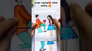 Inter caste love story😮❤🥰sadlovestory storyart lovestory KhushiDrawingAcademy1 [upl. by Deering878]