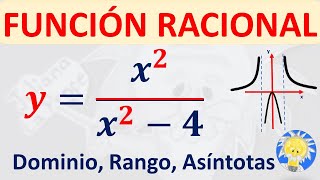 📉 FUNCIÓN RACIONAL Dominio  Rango Asintotas  fx x² x²  4  Juliana la Profe [upl. by Rector984]