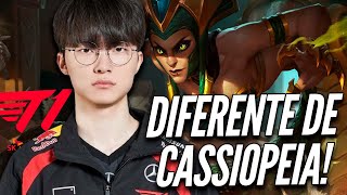 FAKER É INSANO DE CASSIOPEIA [upl. by Atiuqahc]