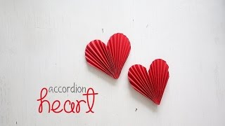 How to make Accordion Hearts [upl. by Norvan]