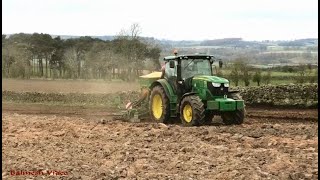 Drilling with John Deere 6145R [upl. by Eimirej271]