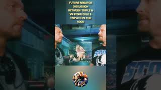 future rematch between triple h vs stone cold amp triple h vs the rock youtubeshorts trending [upl. by Yewed]