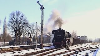 Winterdampf  Güterzüge am Rennsteig mit Dampflok 44 14868 [upl. by Domel]