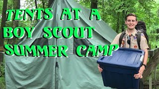 What are the TENTS like at a BOY SCOUT Summer Camp [upl. by Aibat]