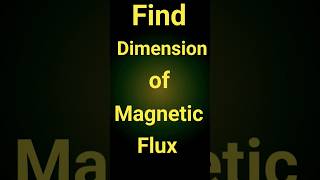 dimension of magnetic flux shortsfeed physics trendingshorts [upl. by Elwood]