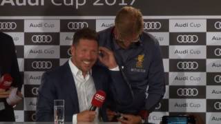 Lost in translation  Klopp helps out Simeone at press conference [upl. by Patrich]