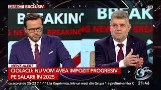 Marcel Ciolacu Nu vom avea impozit progresiv pe salariu în 2025 [upl. by Nueovas]