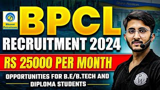 BPCL Recruitment 2024  BPCL Apprenticeship 2024  BPCL GraduateDiploma Apprentices 2024 [upl. by Hashum951]