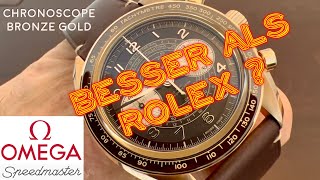 Omega Speedmaster Chronoscope Bronze Gold unboxing [upl. by Swope]