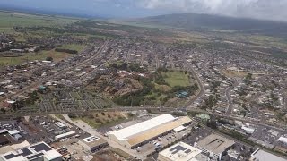 HD Flying over Kahului town Maui Hawaii from the air  Scenic flight [upl. by Sualkin]