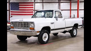 1986 Dodge W150 4x4 For Sale  Walk Around [upl. by Oirretno812]