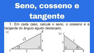 Seno cosseno e tangente [upl. by Naffets]